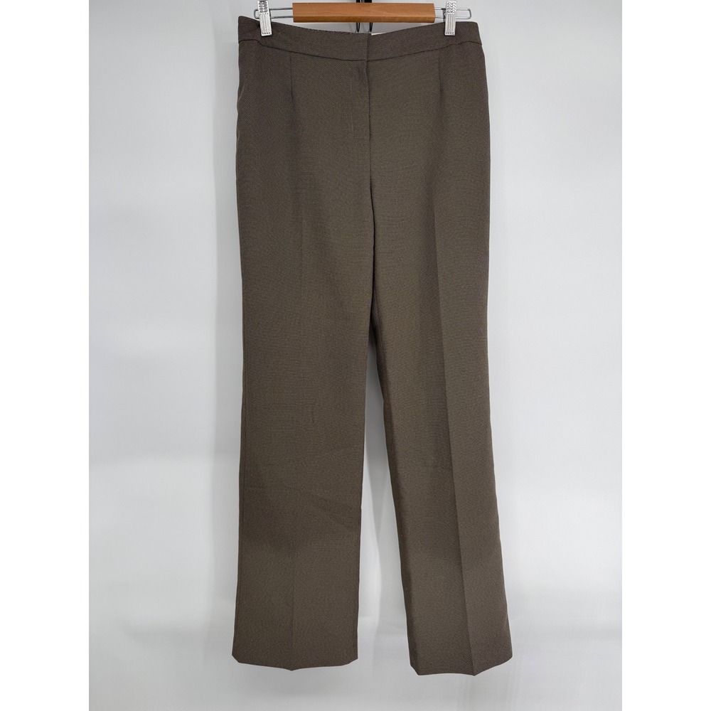 Kasper Separates Womens Brown Textured Straight Leg‎ Dress Pants Sz 4